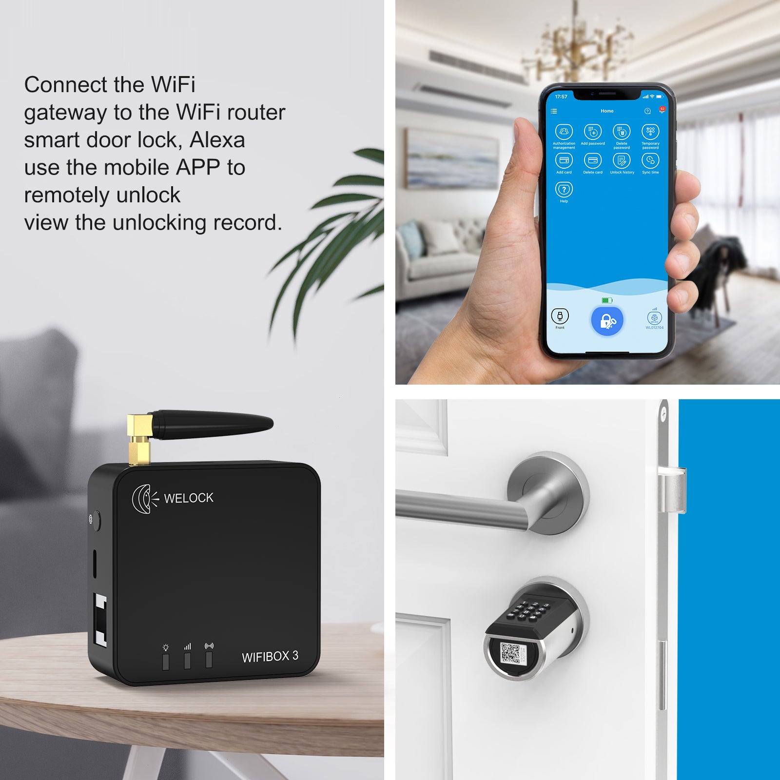 Welock wifibox3 for Home Remote Unlocking and Connection with Alexa Wi –  WELOCK