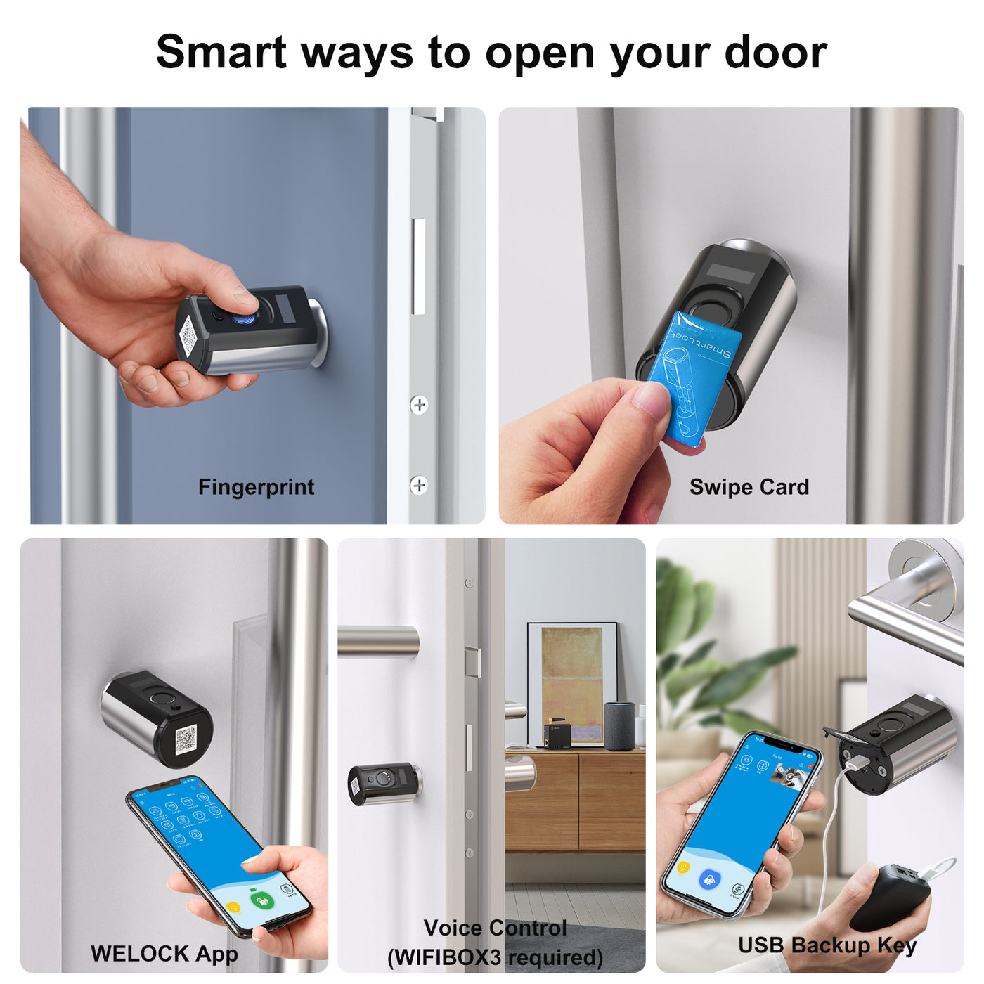 WELOCK Smart Lock Touch63 Fingerprint Door Lock for Euro Profile Cylinder