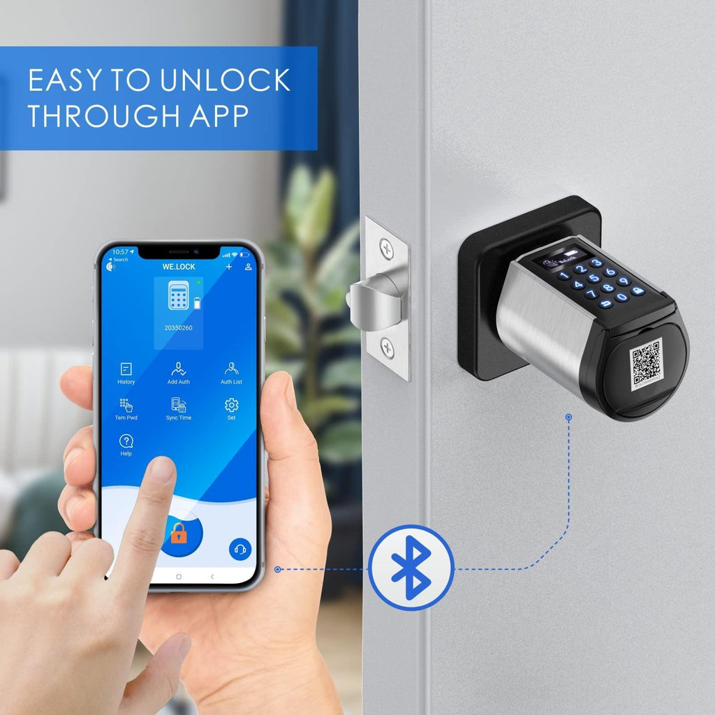 Welock WiFi Smart Lock Door Handle with Keypad for Front Door Home Hotel Apartment Office PCB33 - WELOCK